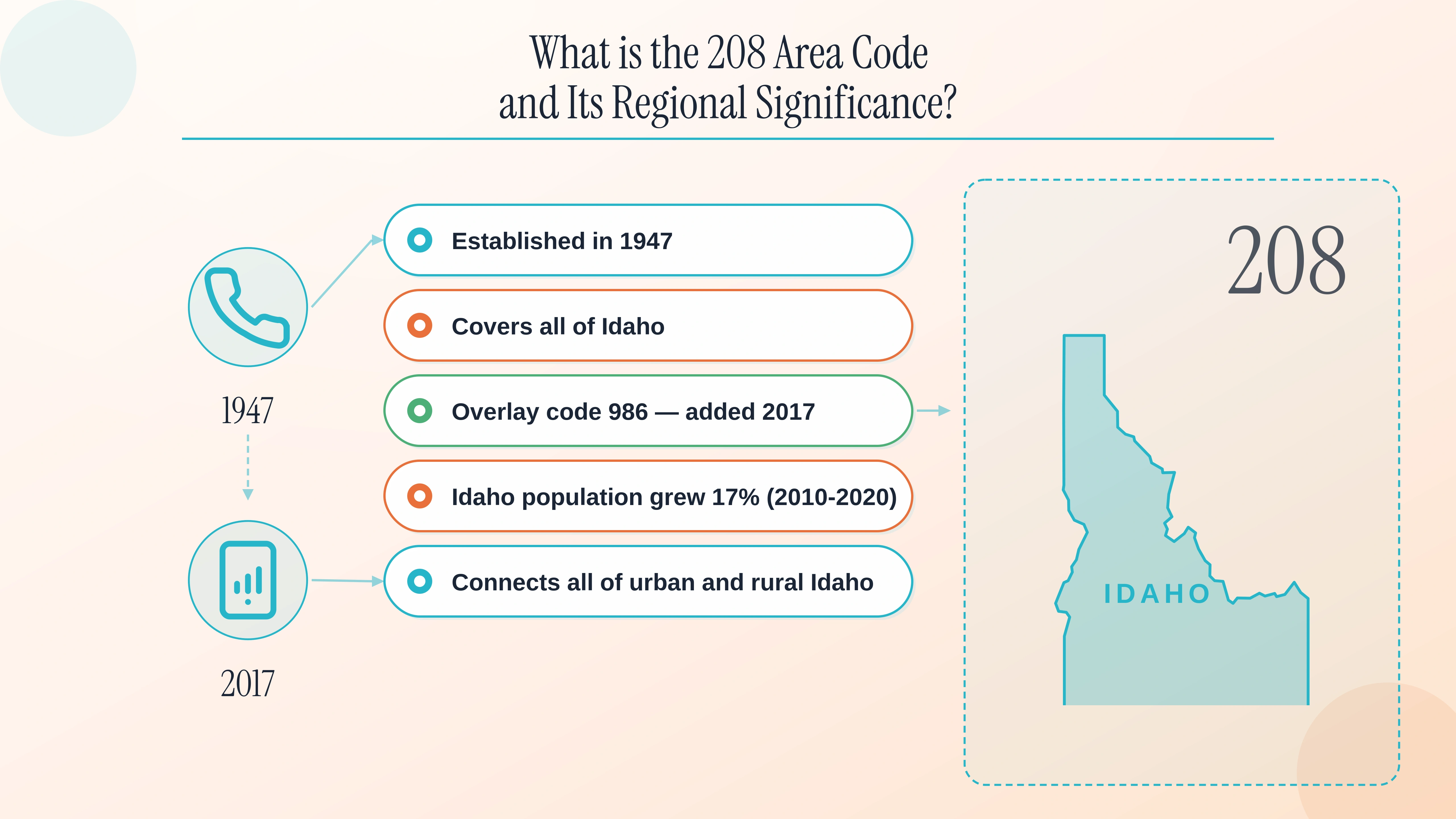 What is the 208 area code and its regional significance — original Idaho NANP code covering the entire state under Mountain Time.