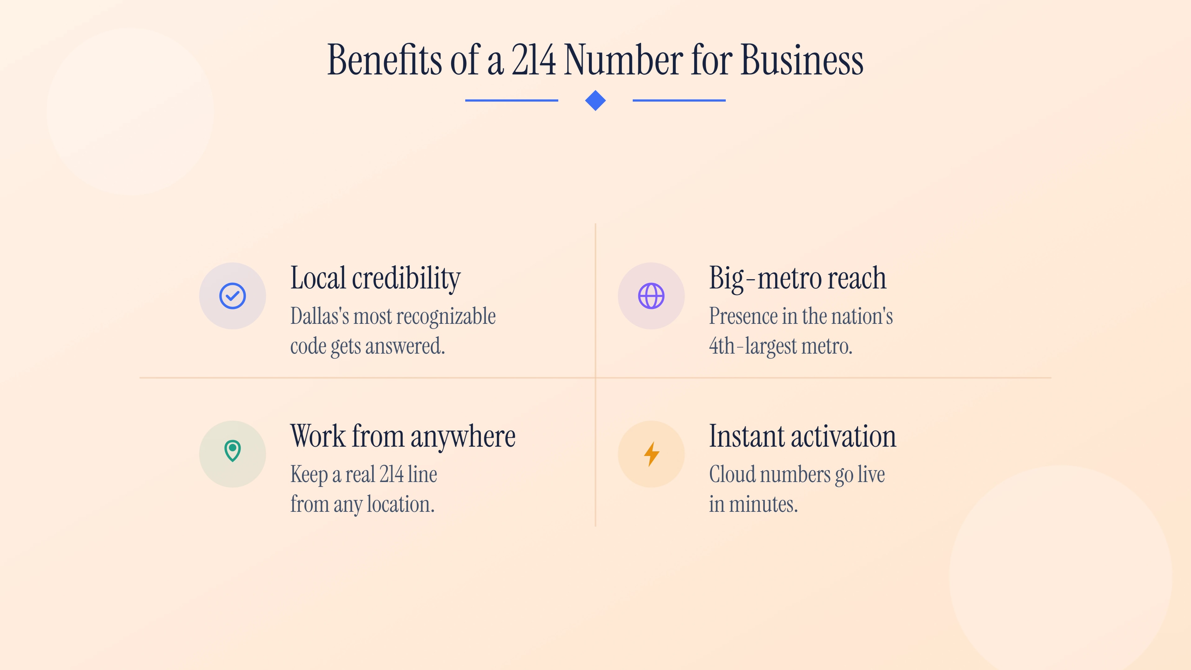 Benefits of a 214 number for business