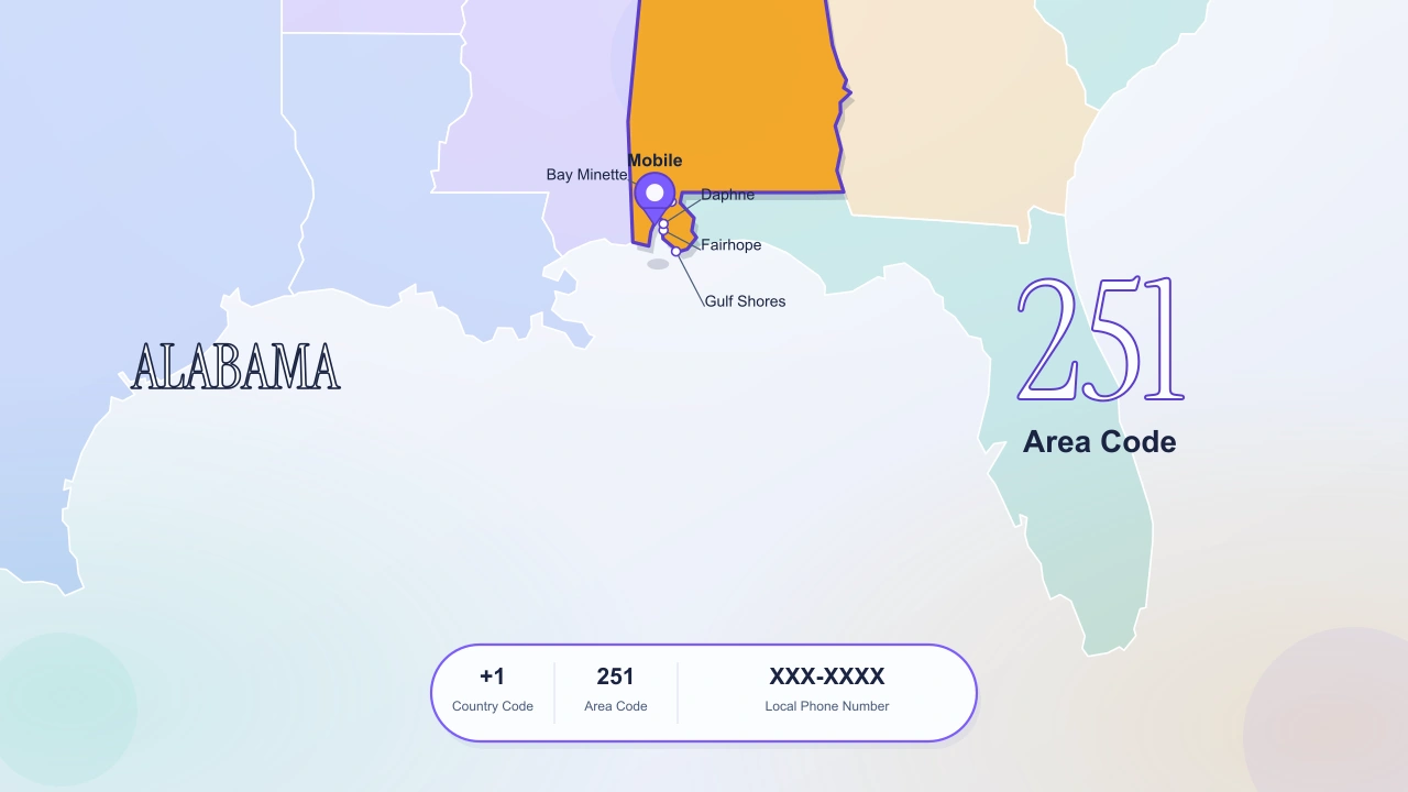 251 Area Code Guide: Mobile & Alabama Gulf Coast Numbers