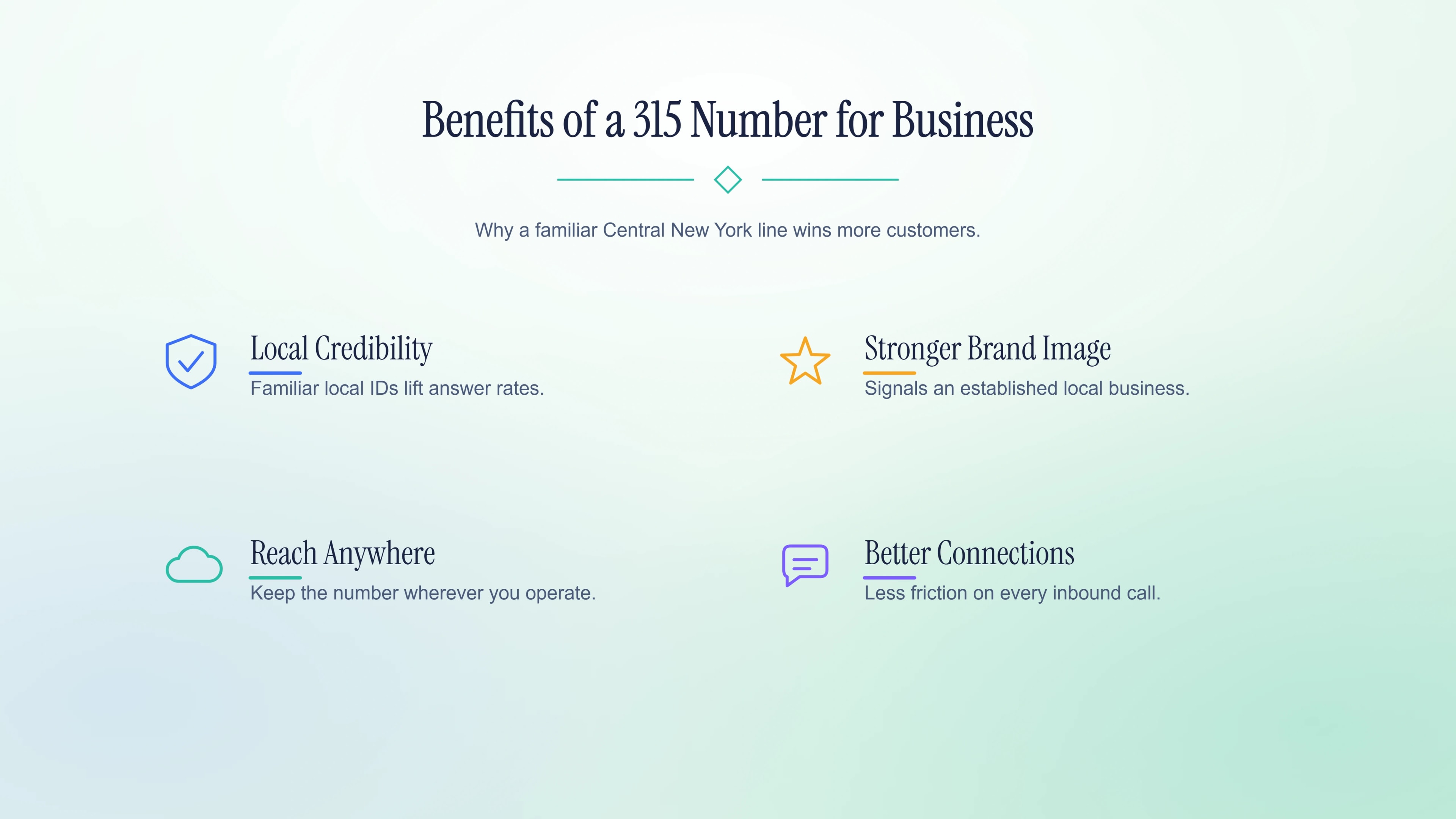 Four business benefits of a local central New York number.