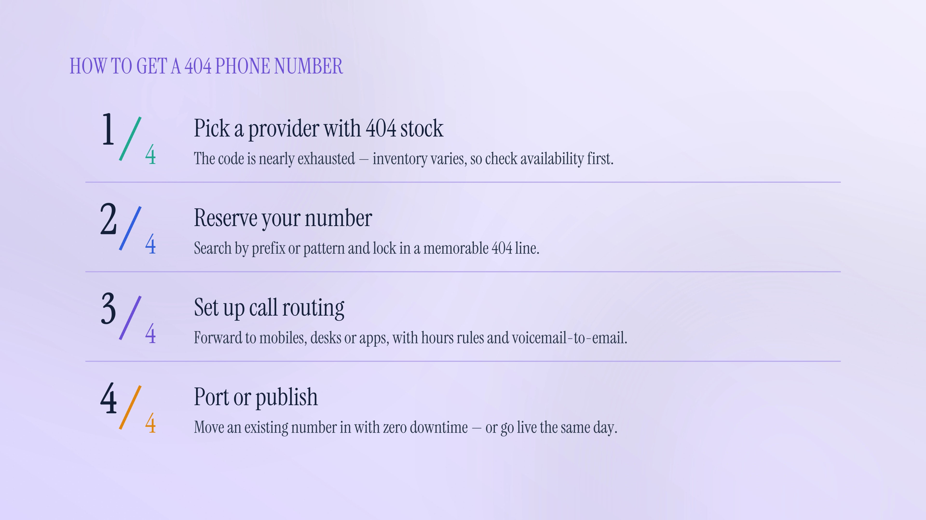 How to get a 404 phone number