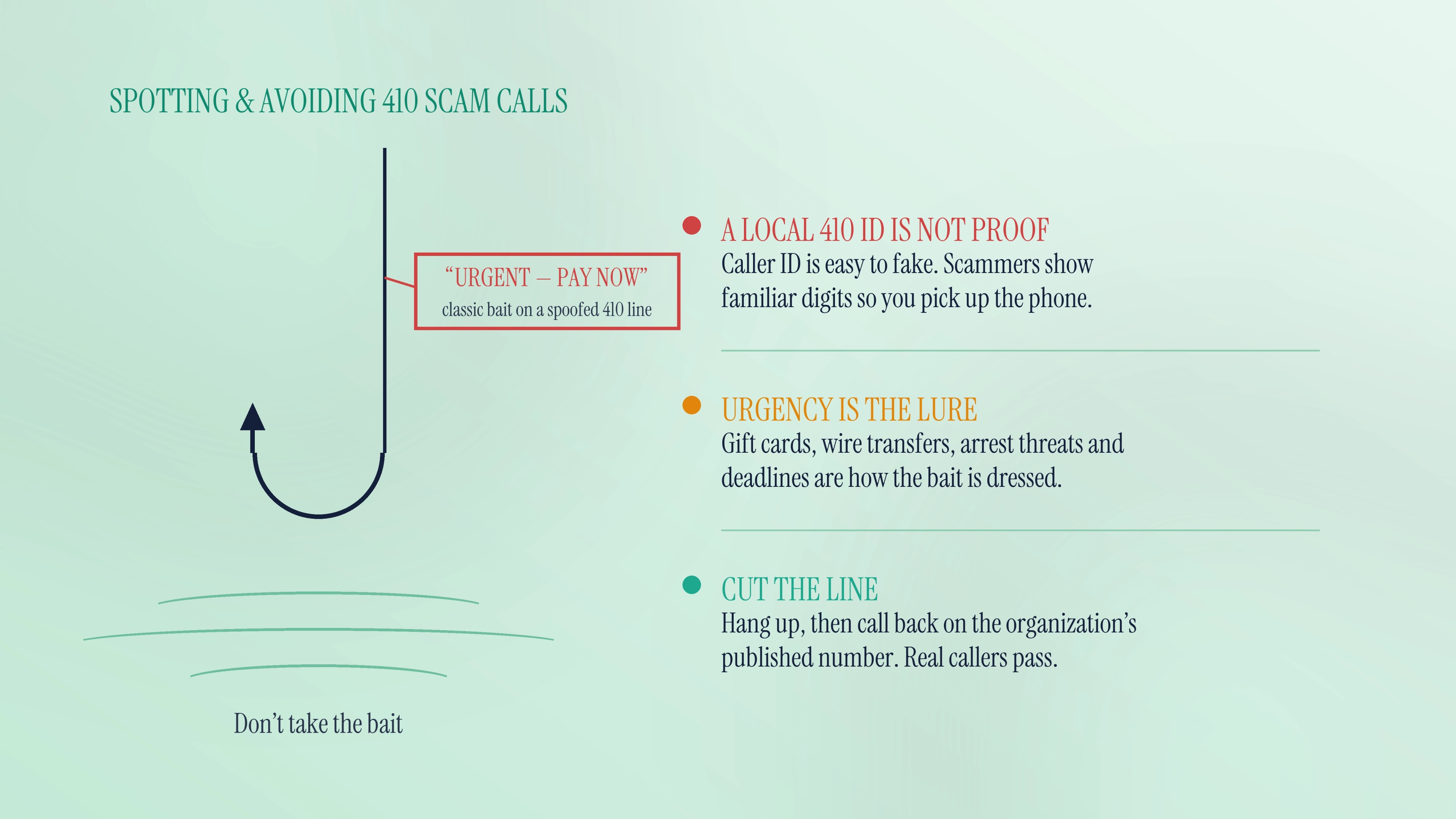 Spotting and avoiding 410 scam calls