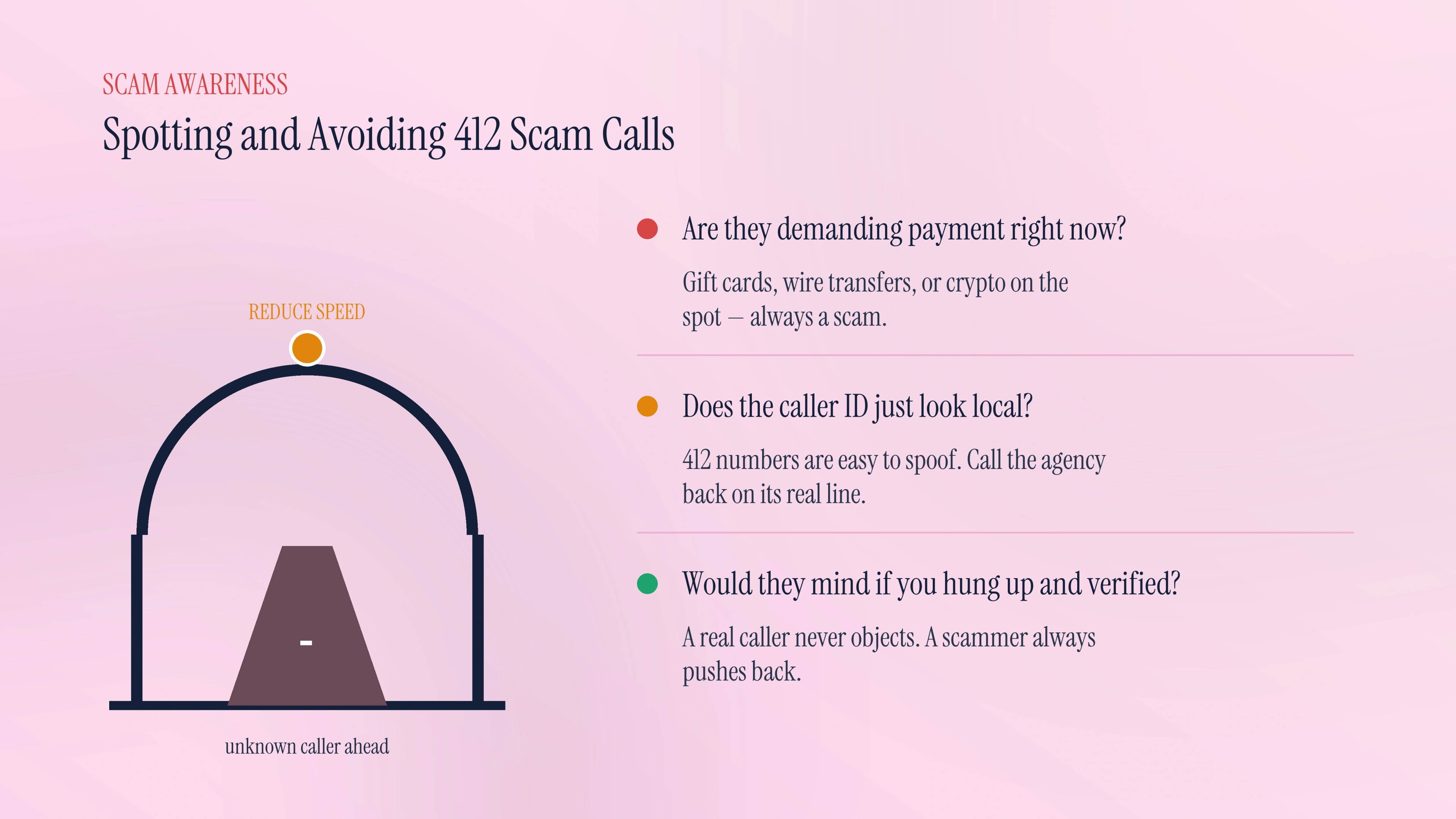 Spotting and avoiding 412 scam calls