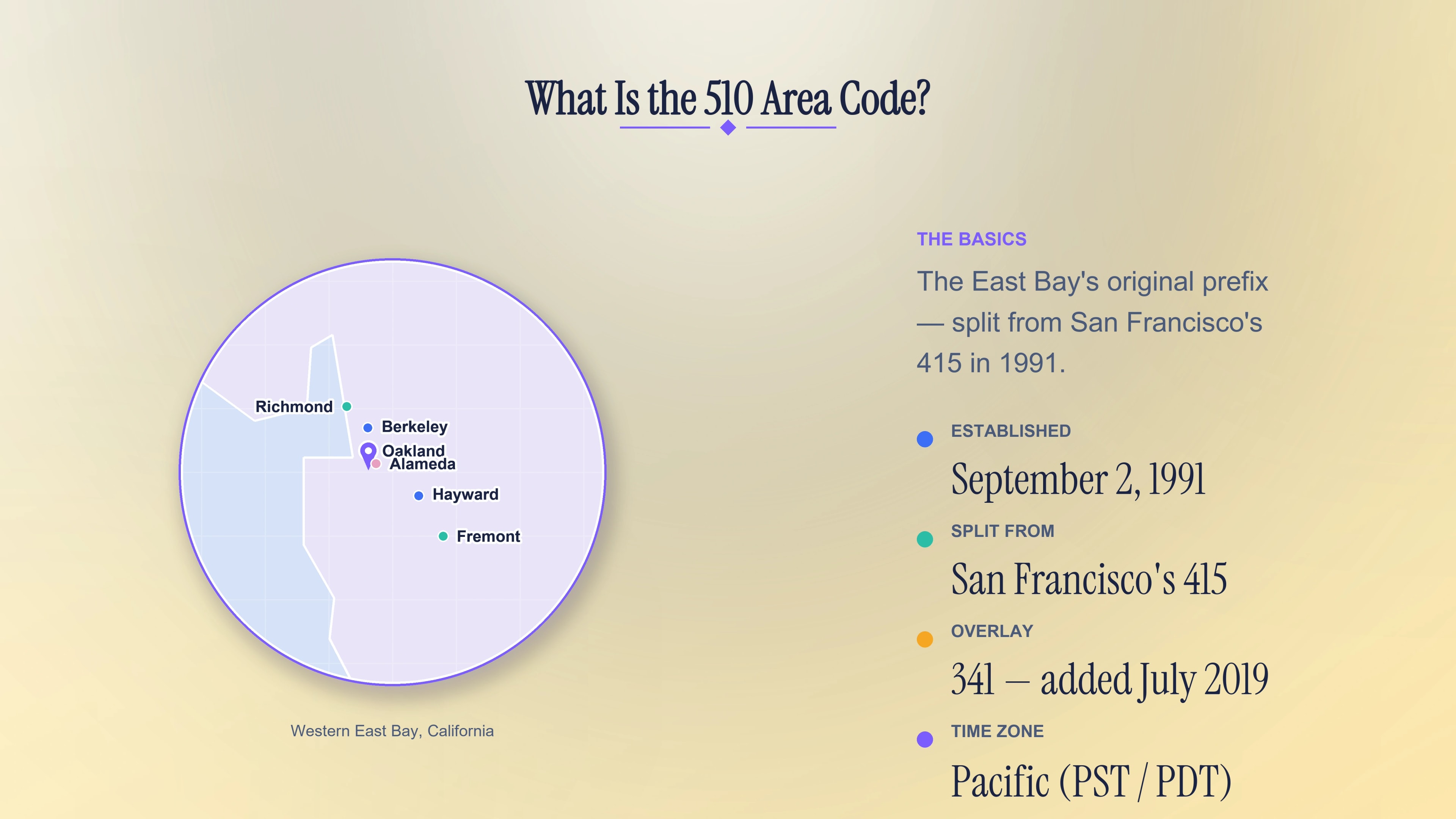 Magnified map of the western East Bay showing Oakland, Berkeley and nearby cities.