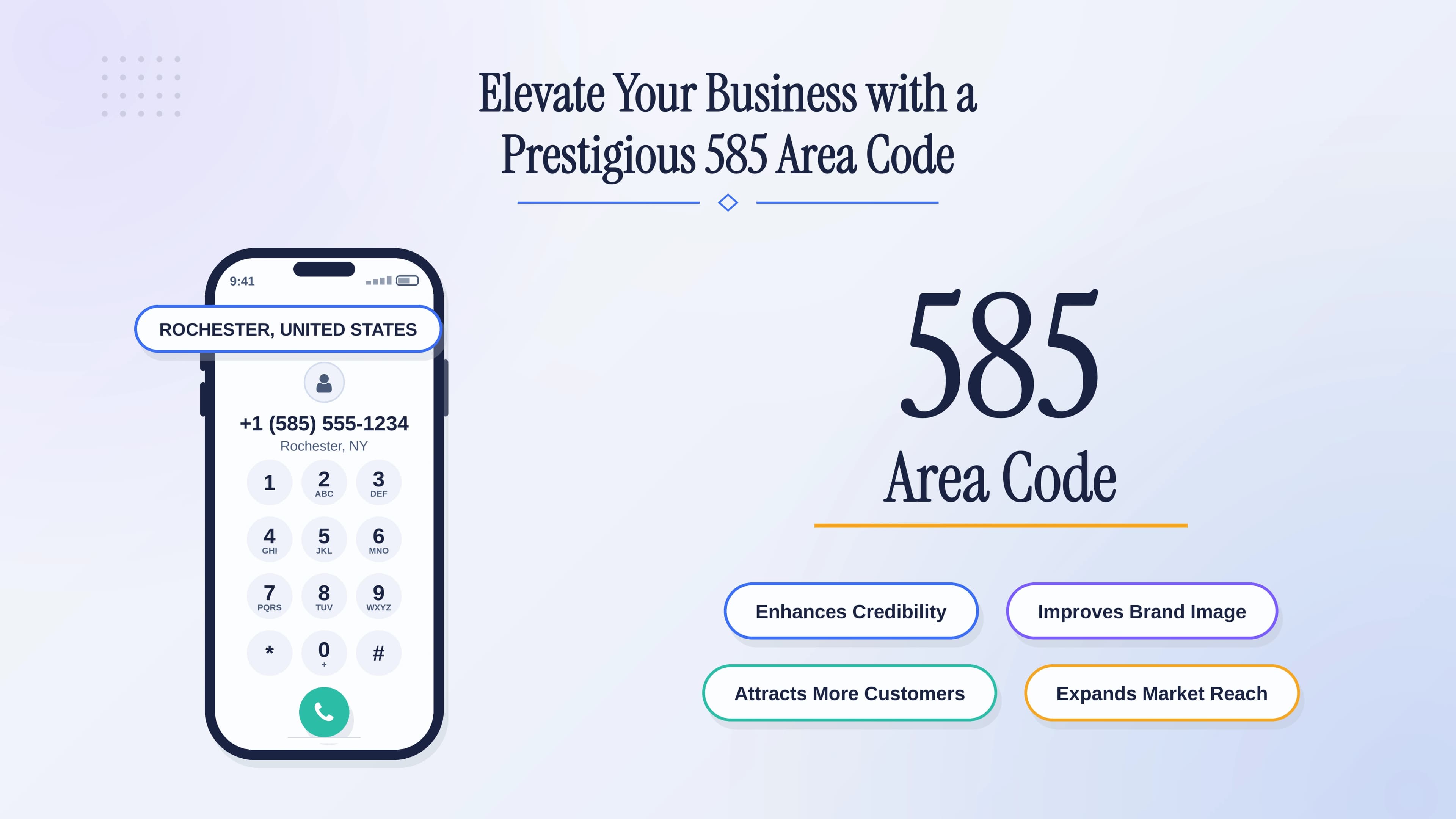 Elevate Your Business with a Prestigious 585 Area Code
