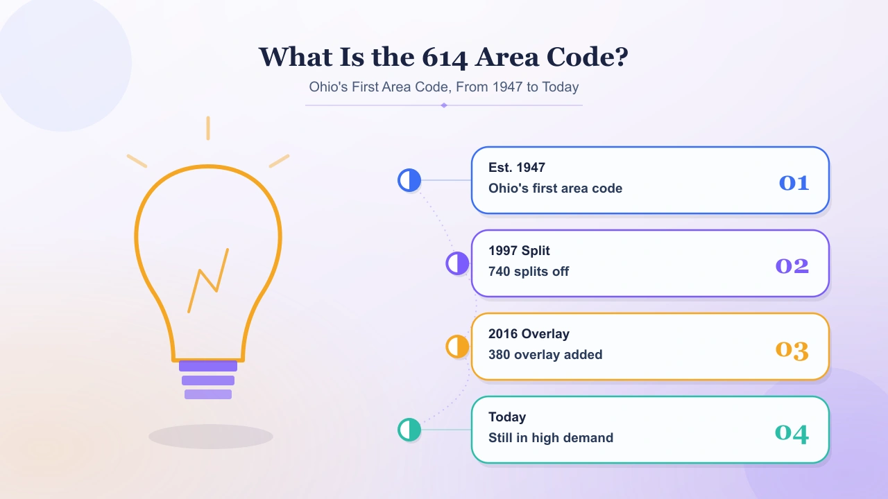 What is the 614 area code