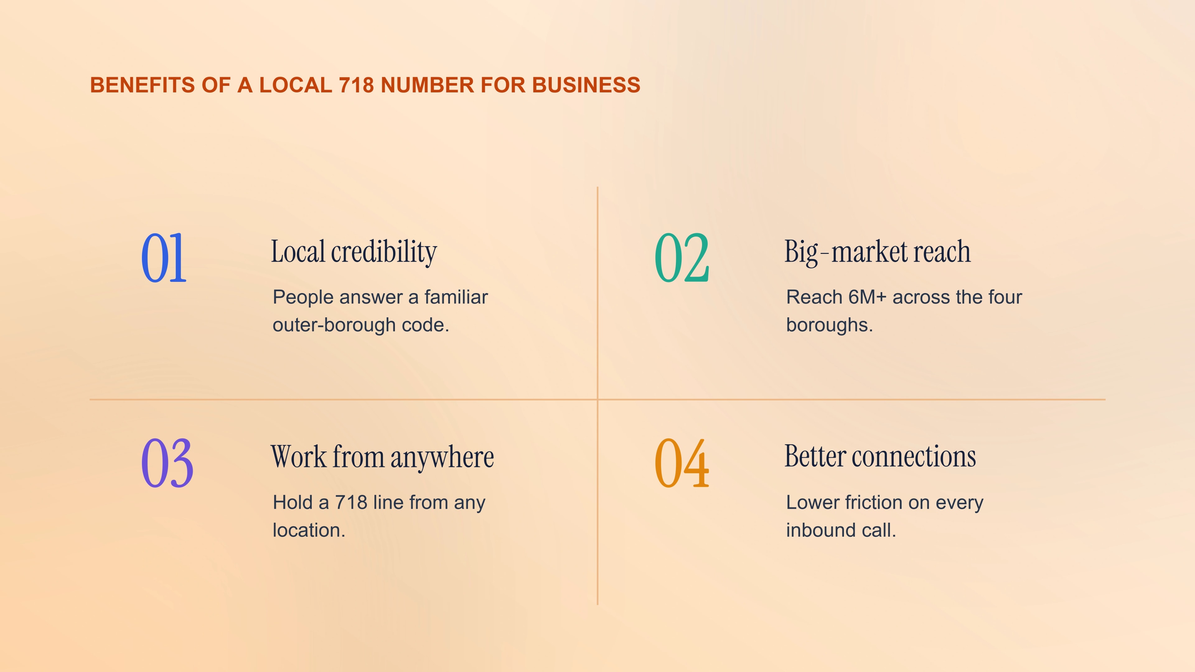 Benefits of a local 718 number for business
