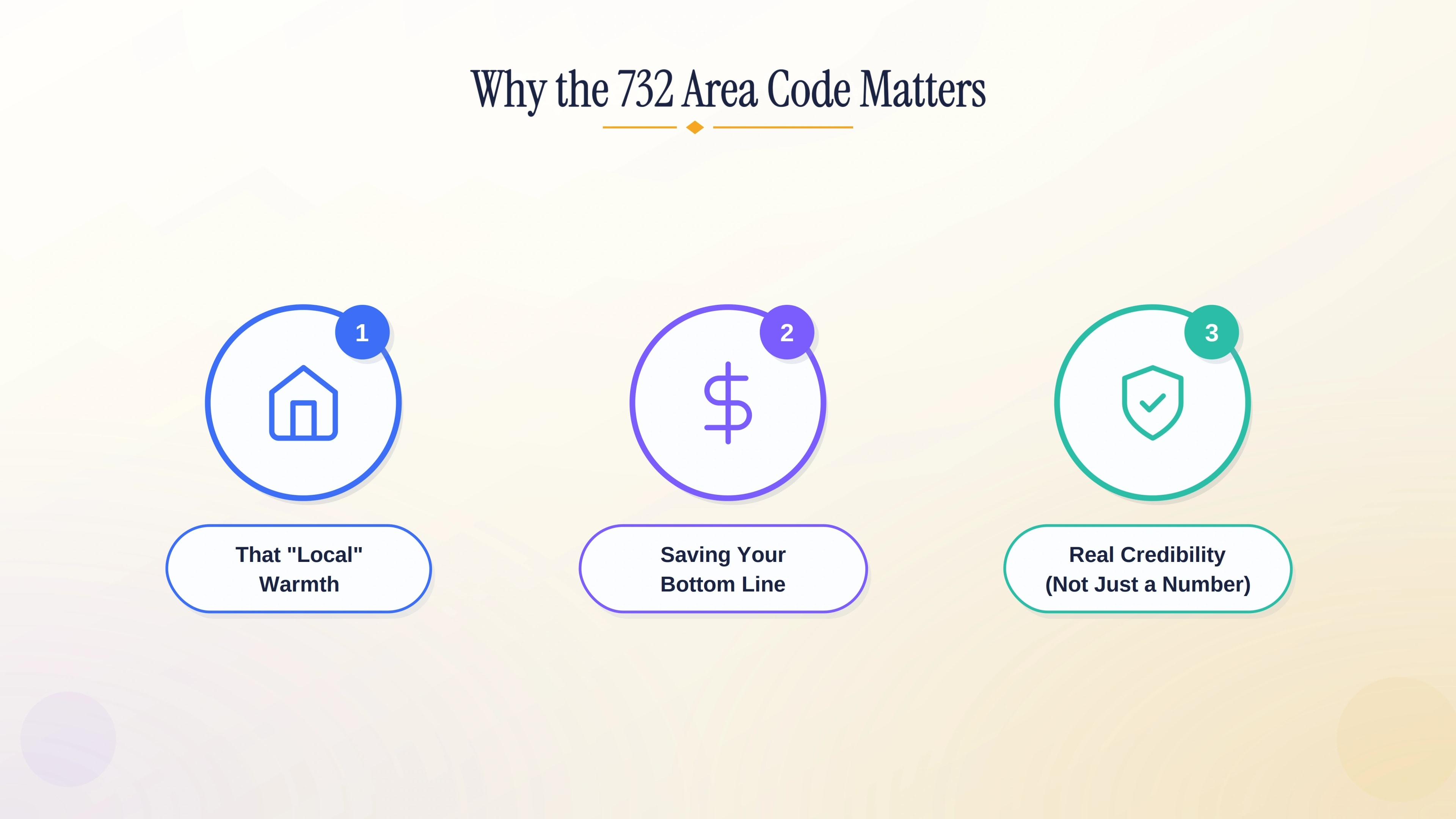 Three reasons the 732 area code matters: local warmth, saving your bottom line, and real credibility.