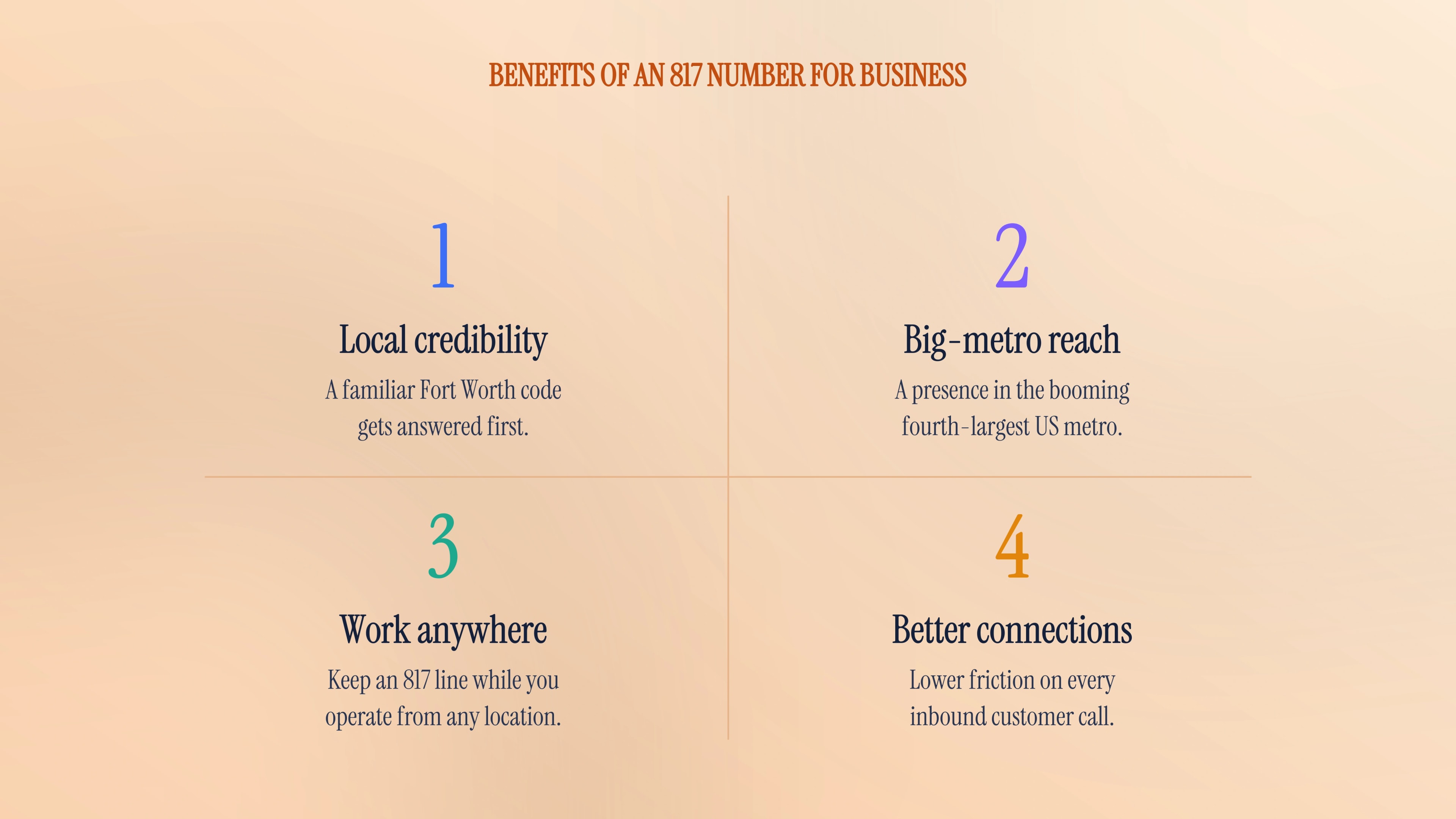 Benefits of an 817 number for business