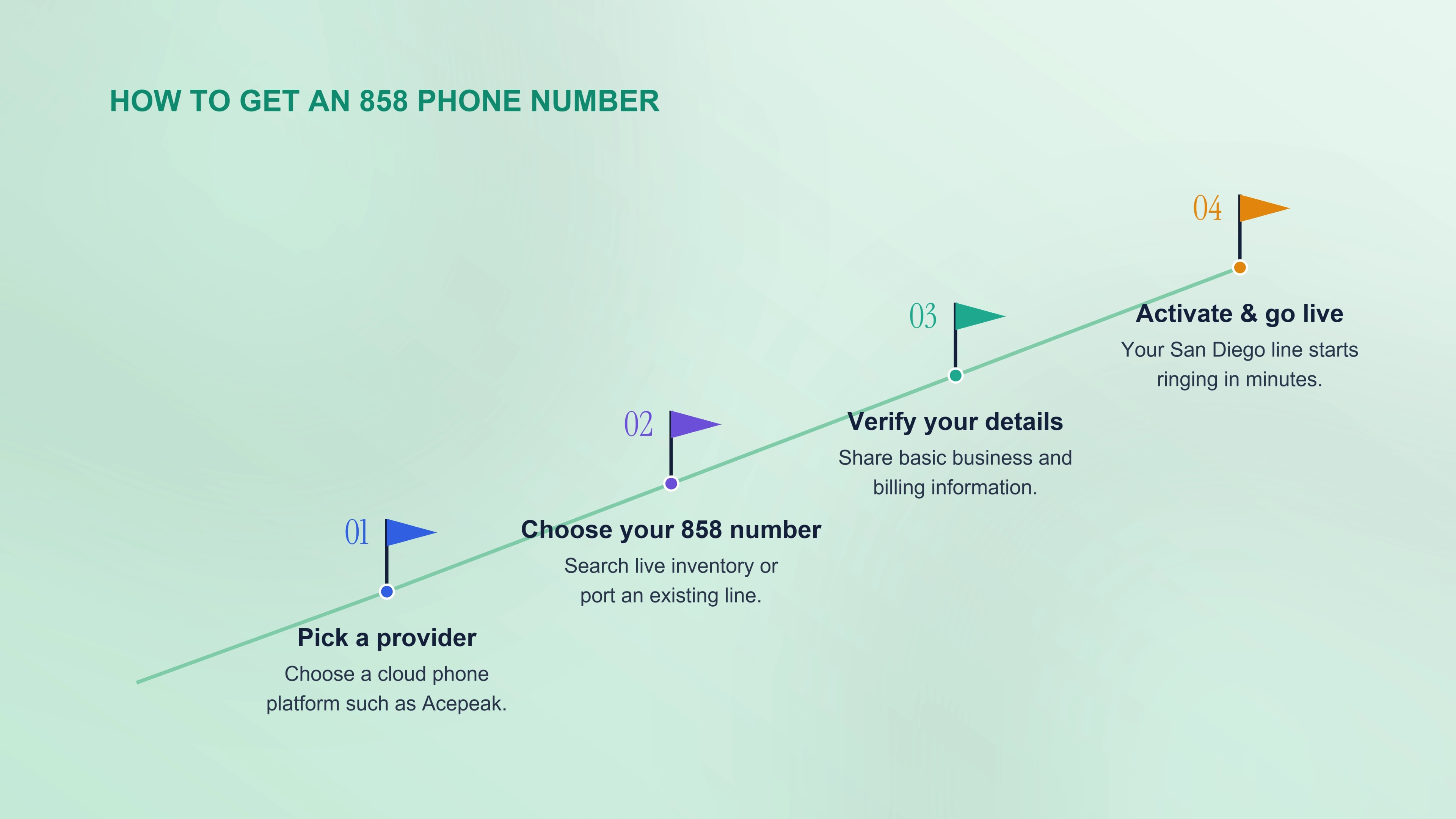 How to get an 858 phone number