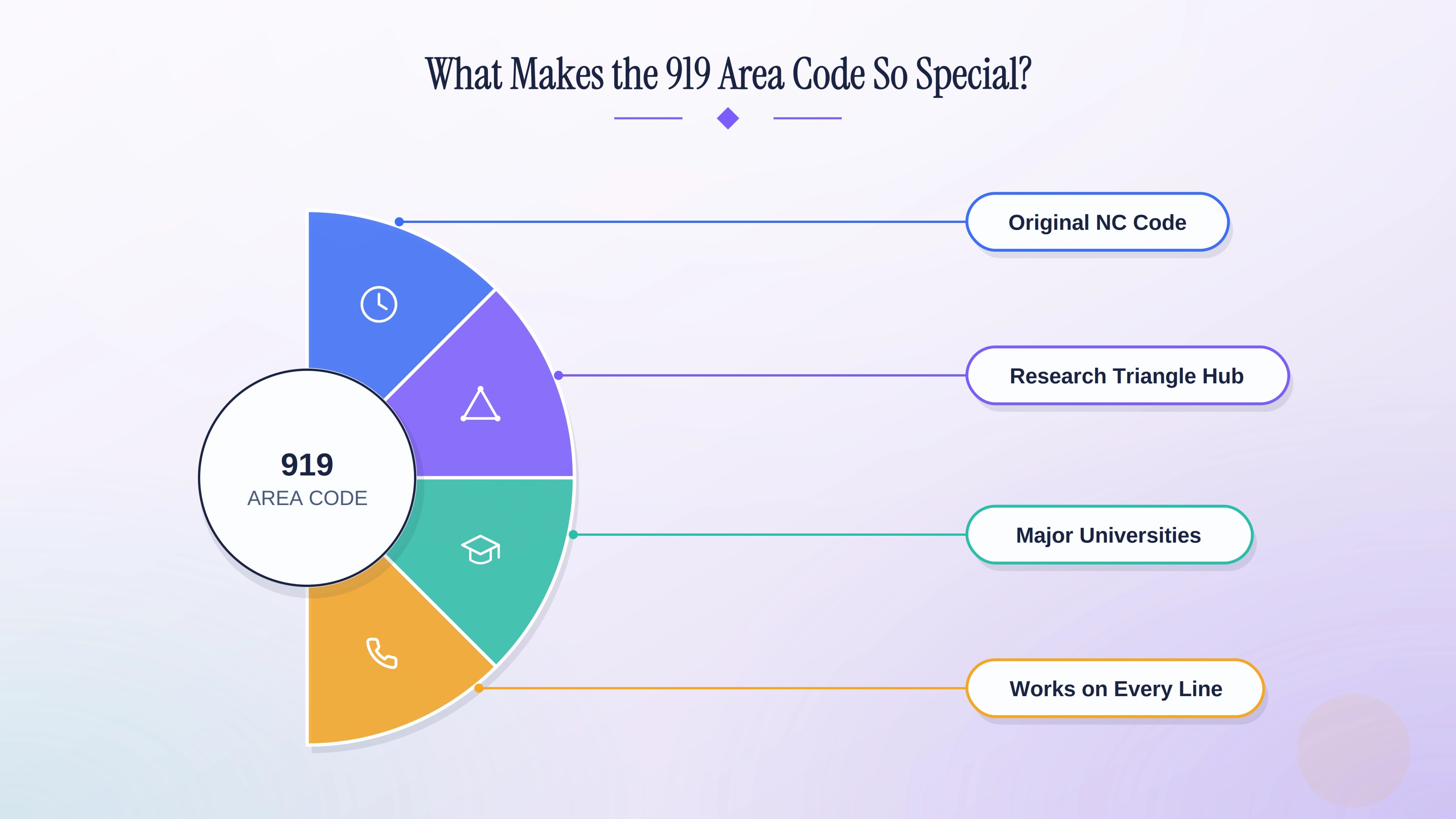 What is the 919 area code — the Research Triangle region of central North Carolina it identifies.