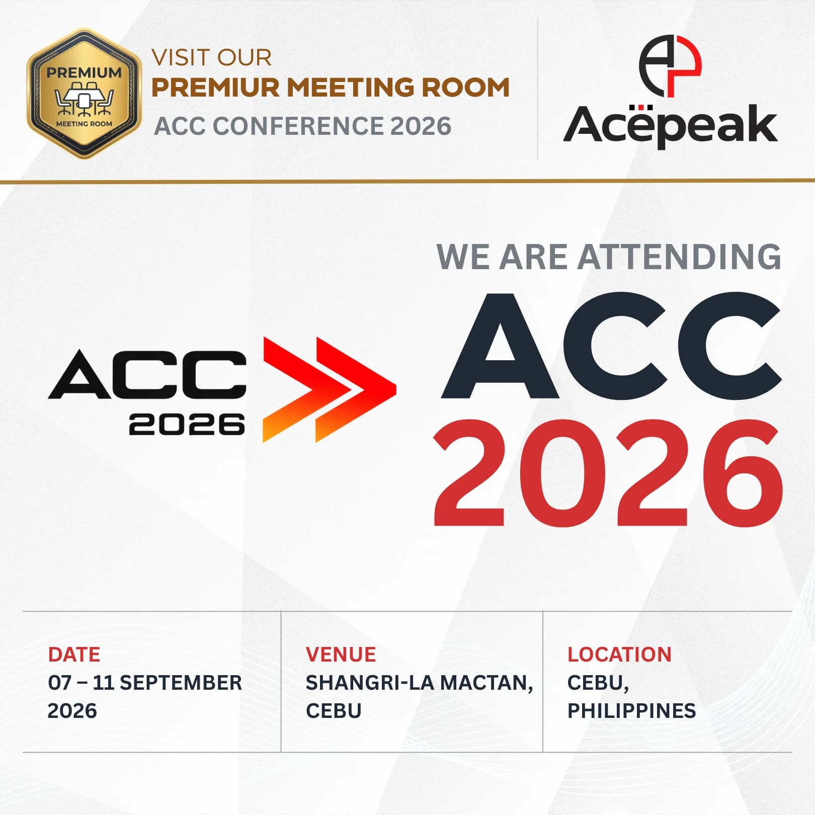ACC 2026 – Asian Carriers Conference — 7–11 September, 2026, Cebu, Philippines
