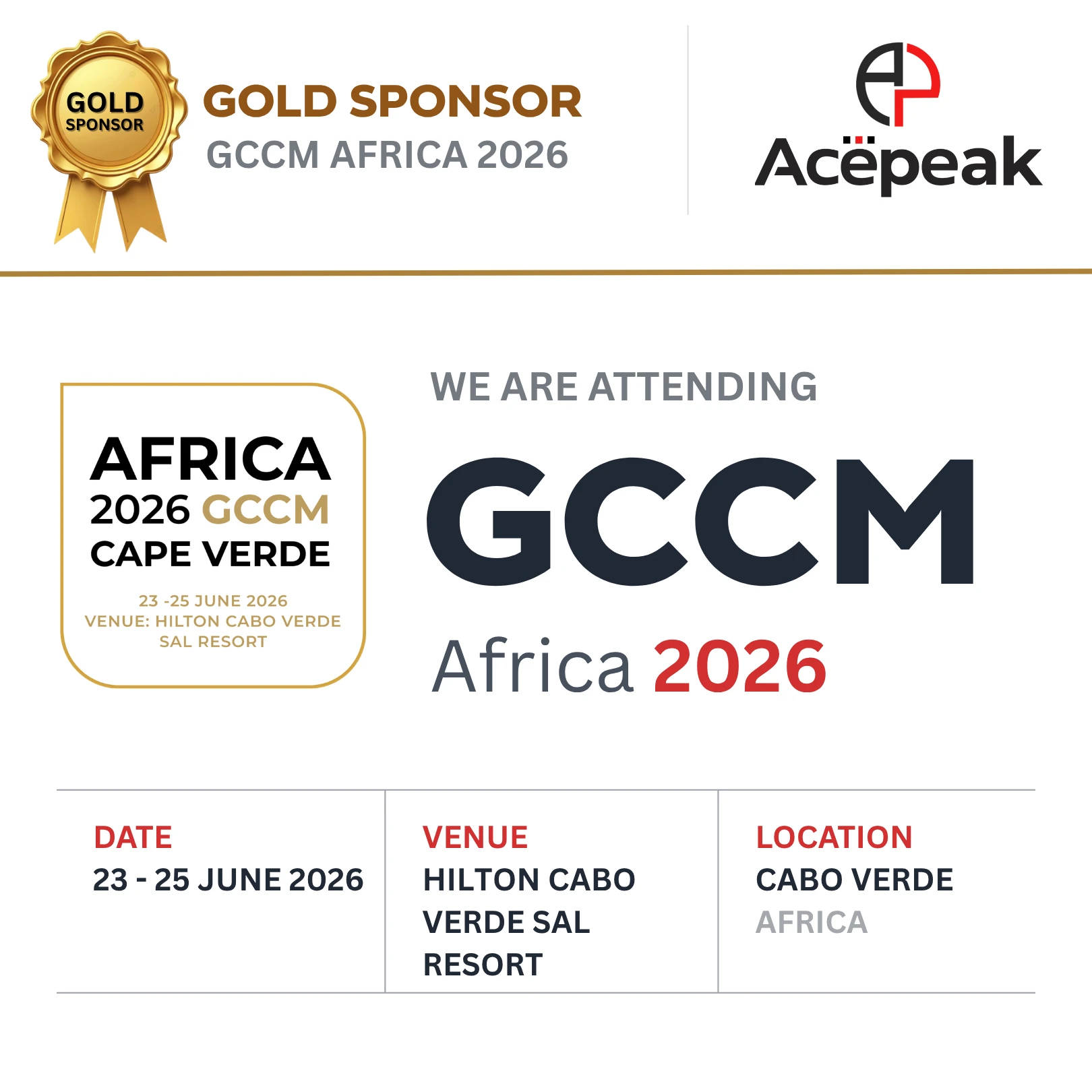 Africa 2026 GCCM – Sal, Cape Verde — 23–25 June, 2026, Sal, Cape Verde