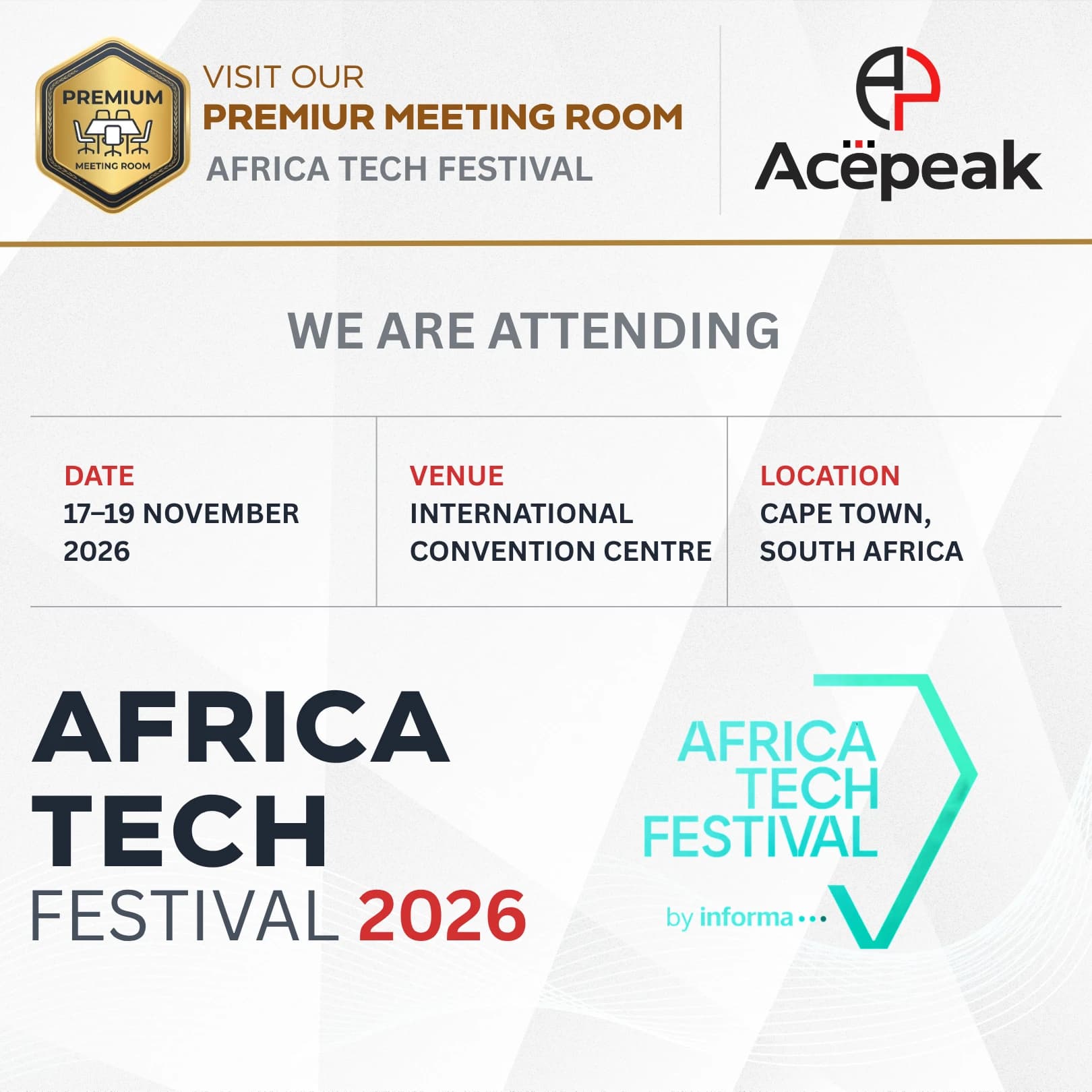 Africa Tech Festival 2026 — 17–19 November, 2026, Cape Town, South Africa
