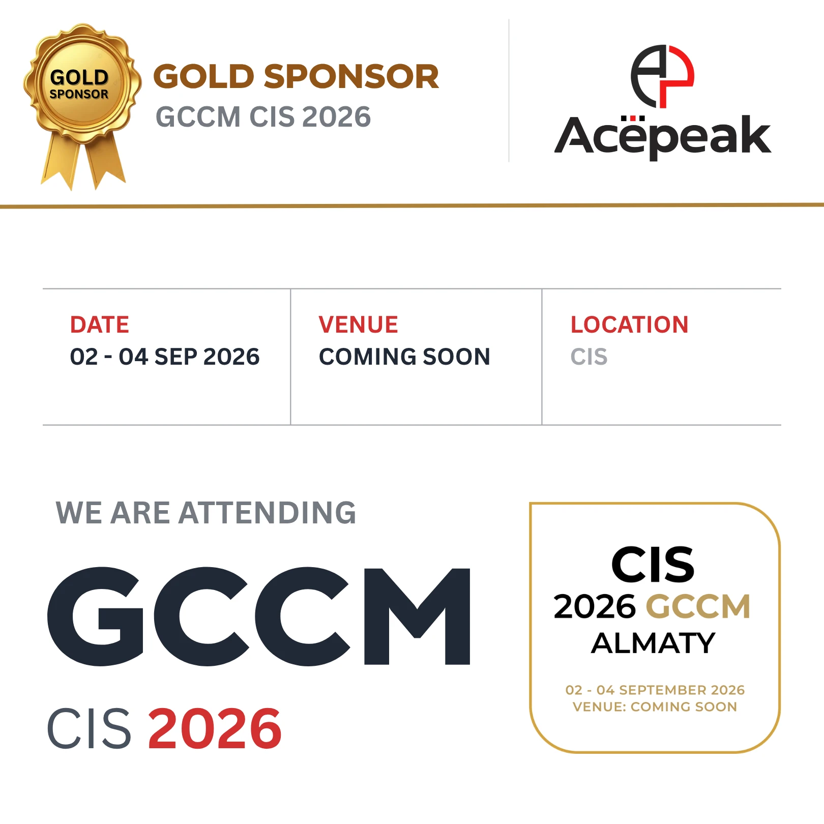 Almaty 2026 GCCM — 2–4 September, 2026, Almaty, Kazakhstan
