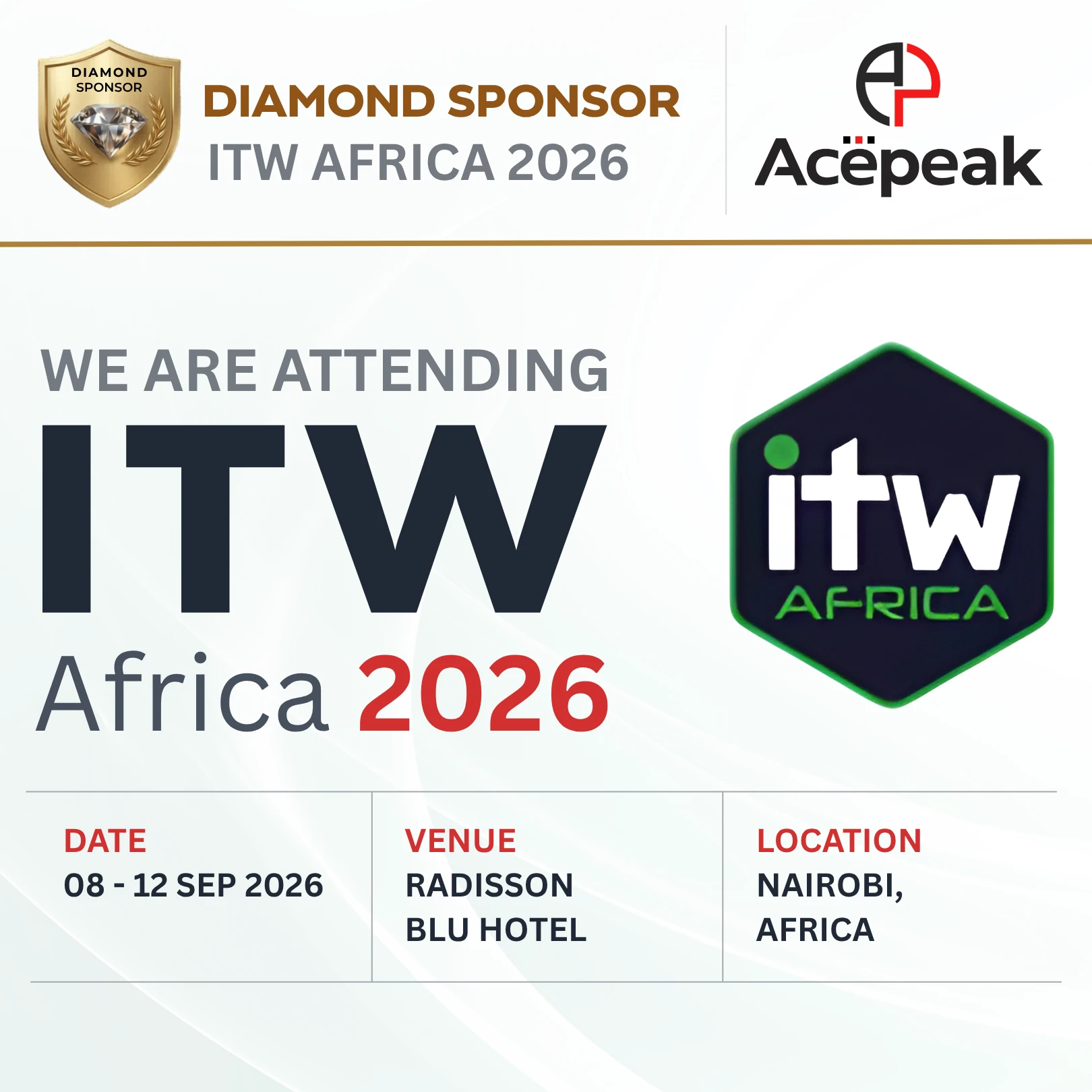 ITW Africa 2026 — 8–12 September, 2026, Nairobi, Kenya