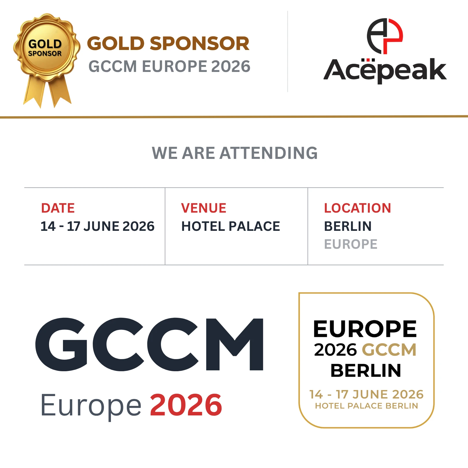 Europe 2026 GCCM — Berlin — June 14–17, 2026, Berlin